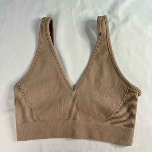 Everlane Burnt Sugar Size XS S Seamless Bra Lounge Comfy Stretch VNeck  Invisible - $20 - From Cassandra