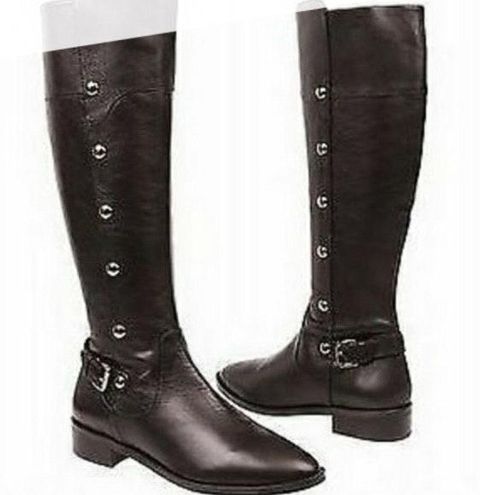 Michael Kors Carney Leather Studded Riding Boots Black Size  - $40 (79%  Off Retail) - From Lindsey