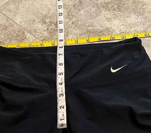 Nike Dri Fit low rise crop capri leggings black blue green mesh xs 19”  inseam - $23 - From Julie