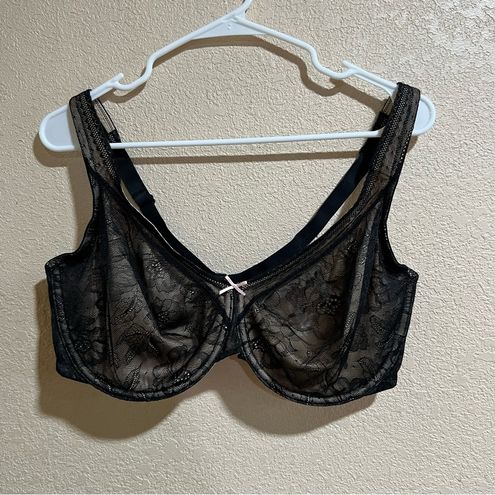Cacique black nude tan modern lace bra 40DDD Size undefined - $21