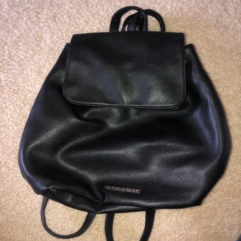 Vegan leather backpack VICTORIA'S SECRET Black in Vegan leather