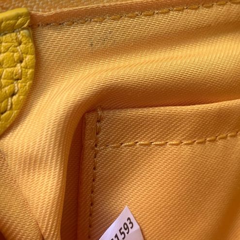 Coach Purse Small Rhyder Pochette Leather Shearling Crossbody Yellow Style  36490 - $79 - From Jessica