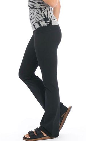 Hard Tail Foldover Bootcut Yoga Pants - Black : : Clothing, Shoes  & Accessories