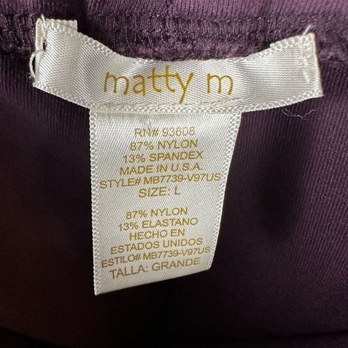 Matty M Women's Stretch Leggings Pants Wide Waist Thicker Fabric Deep  Merlot L Size L - $17 - From Lynn