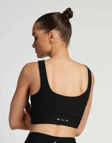 Base Ribbed Scoop Back Sports Bra (Black) – Wilothelabel