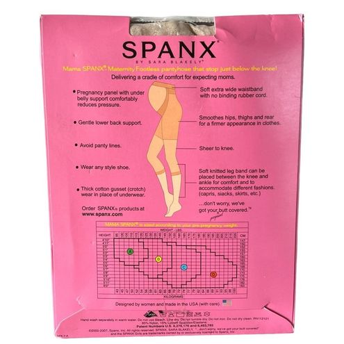 Spanx Mama Womens Maternity Pregnant Footless Pantyhose D