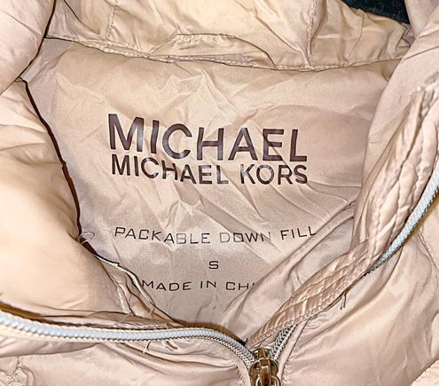 Michael Kors Lightweight Packable Down Jacket Puffer Champagne Tan Size M -  $89 (53% Off Retail) - From Lanie