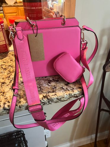 Steve+Madden+Women%27s+Bevelyn+Satchel+Crossbody+Bag+-+Hot+Pink