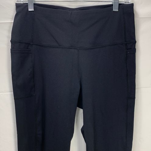 Skechers Go Flex Black High Waisted Mid Calf Crop Leggings Size L