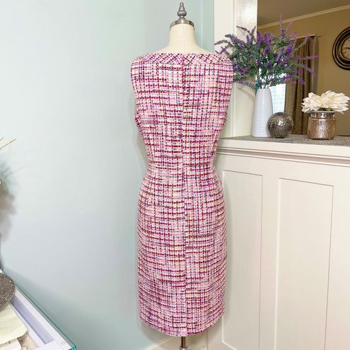 Ribbon Tweed Shift Dress