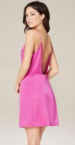 Bebe Hot Pink Silk Slip Dress Size M 50 56 Off Retail From Onya