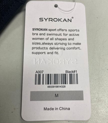 Syrokan Women's Size Medium Crisscross Back Sports Bra New With