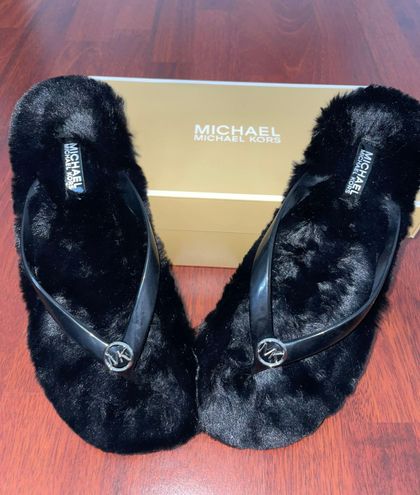 Michael Kors Jet Set Jelly Flip Flops Black Size 9 23 69 Off