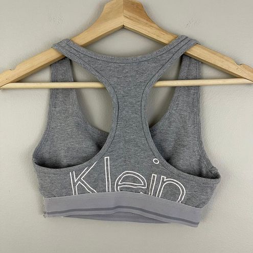 Calvin Klein Grey White Performance Intimates Sports Bra Gray Size