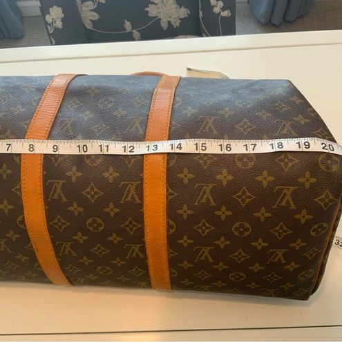 Louis Vuitton Keepall 50 Travel Bag Strap Tag Lock and Key Vintage 852SD -  $756 - From Rebekah