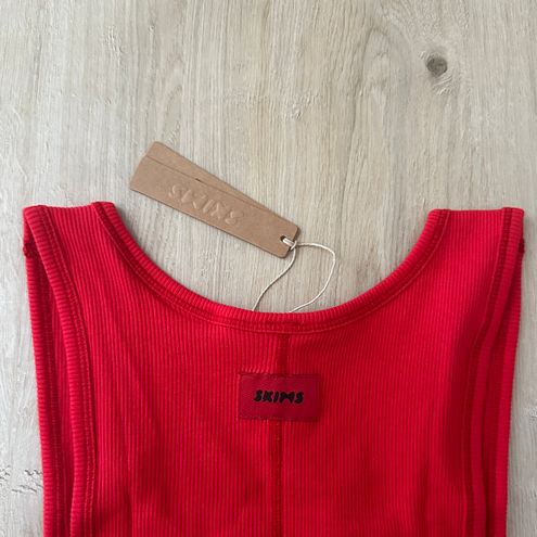 SKIMS Cotton Rib Tank Red Size XS - $23 - From Izzy