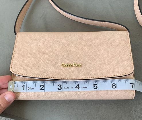 Calvin Klein Pink Saffiano Leather Crossbody Purse - $31 - From