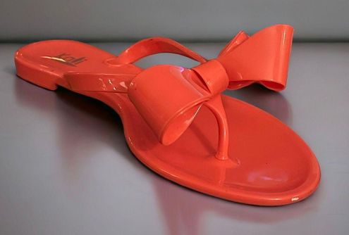 Kali Ribbon Bow Flat Jelly Sandals Pink Size 9 16 From Valerie