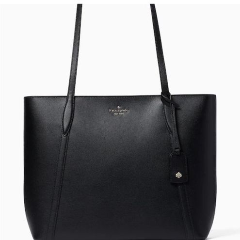 Kate Spade Cara Large Leather Top Zip Tote Shoulder Bag Black