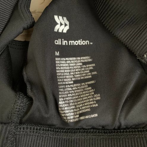 All In Motion Medium Support Soft Ribbed Sports Bra in Black - $9 New With  Tags - From Starlit