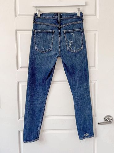 AGOLDE Sophie High Rise Skinny Crop Jeans Santa Fe Blue Size 26