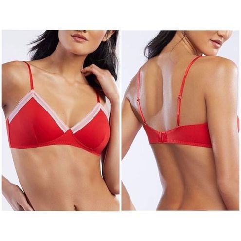 Savage X Fenty Extra Large Unlined Microfiber Bralette Goji Berry Red Size  XL - $14 - From Relove