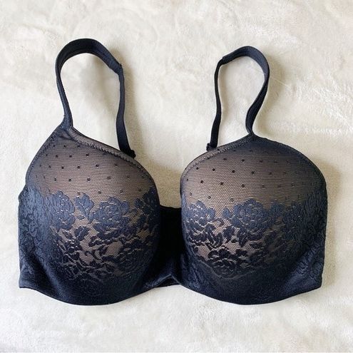 Soma Stunning Support Balconet Black & Nude Lace Bra Size 32DD