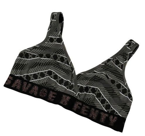 FENTY WOMEN'S FOREVER SAVAGE BRALETTE BLACK INK SIZE XL