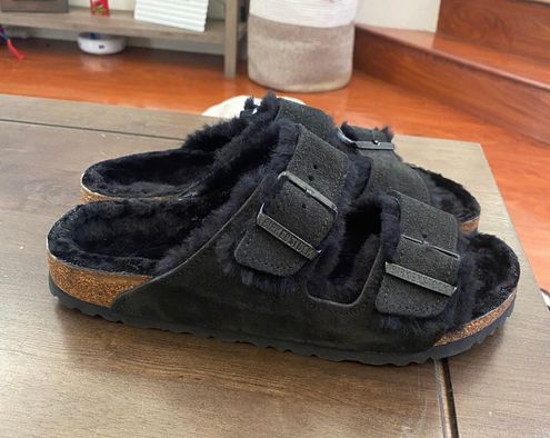 Arizona Shearling Suede Leather Black