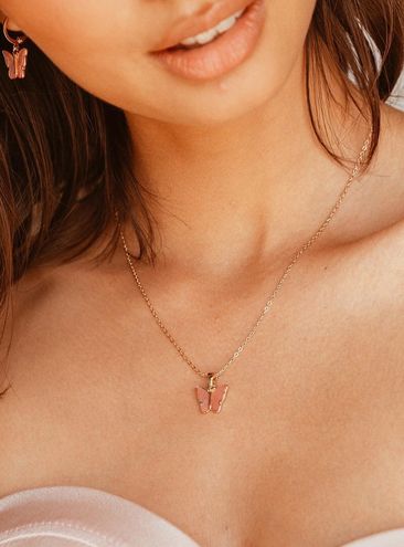 princess polly butterfly necklace