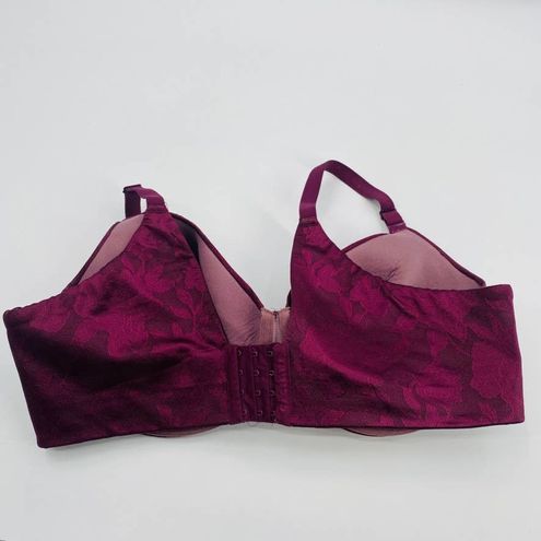 Cacique Dark Purple Invisible Lace Backsmoother Lightly Lined Balconette  Bra Size undefined - $35 - From Kat