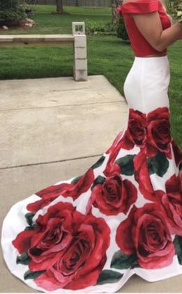 sherri hill red rose dress