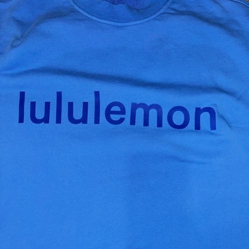 Lululemon RARE Blue Nile Perfectly Oversized Graphic Logo Crewneck