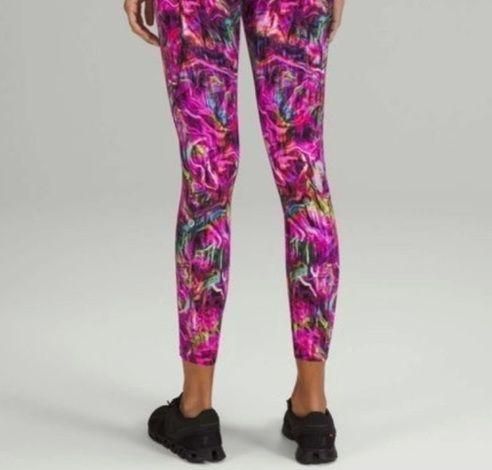 Lululemon Fast and Free High-Rise Tight 25 Nulux Hyper Flow Pink Multi  Size 4 - $64 - From Shop