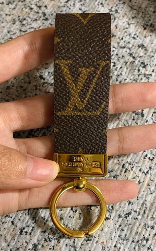 Upcycled Louis Vuitton Leather Keychain Keyfob