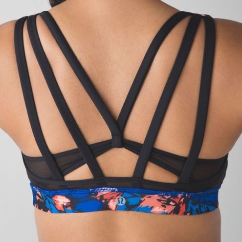 Lululemon Energy Bra Exhale Black Special Edition Size 8 Strappy