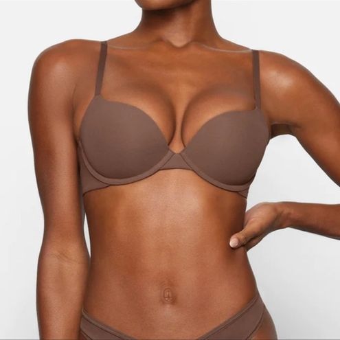 Skims Brown Fits Everybody Bandeau Bra In Oxide