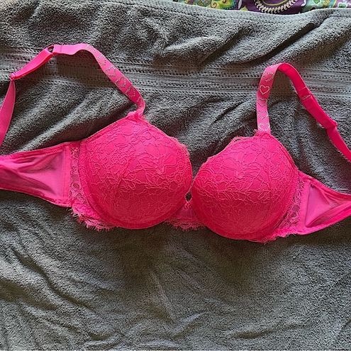 Victoria's Secret Pink Lace Rhinestone Strap Push Up Bra Size undefined -  $41 - From Alexis