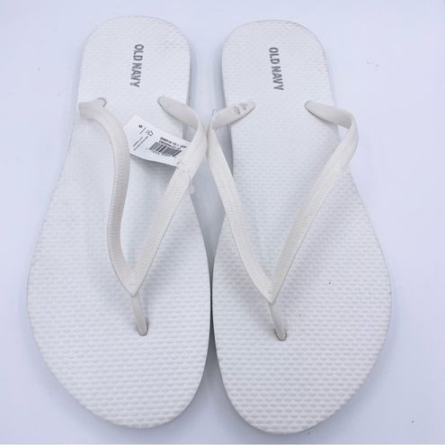 Old Navy white flip flop sandals women Size 9 - $10 New With Tags