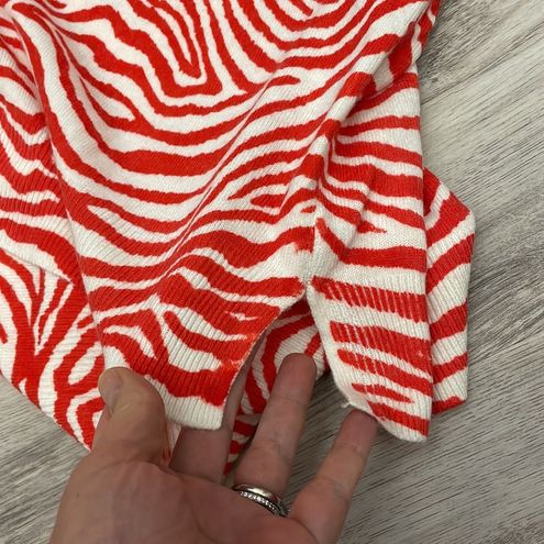 NWT - M&S Collection Red & Off White Zebra Print Long Sleeve