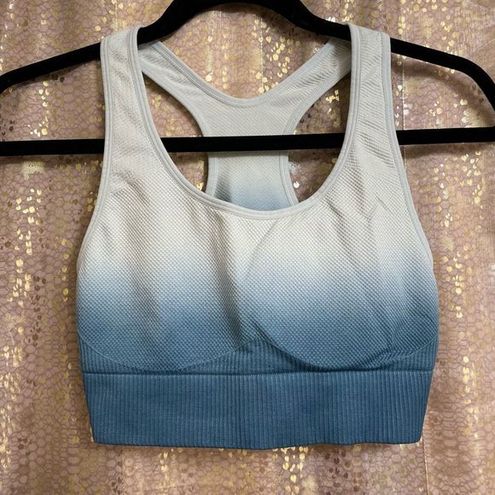 PINK - Victoria's Secret Ombre Blue Seamless Lightly Lined Sports Bra, M  NWOT Size M - $23 - From Jessica