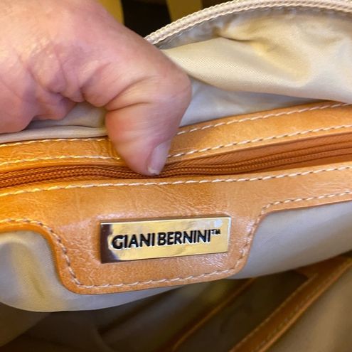 Giani Bernini Nwot GIANNI BERNINI LEATHER & CANVAS PURSE Tan - $50 (54% Off  Retail) New With Tags - From Tammy