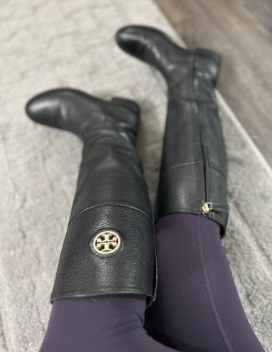 TORY BURCH Black Leather Riding Boots (US 6.5 / EU 36.5) #27287