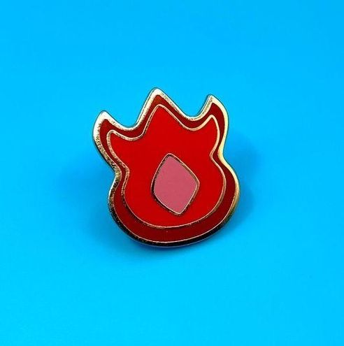 Pokémon gym badge enamel pin The Volcano Badge Red - $9 - From Maggie