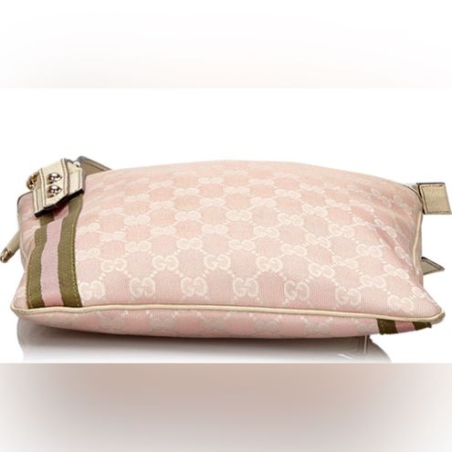 Gucci GG Canvas Jolicoeur Messenger Bag - Pink Crossbody Bags