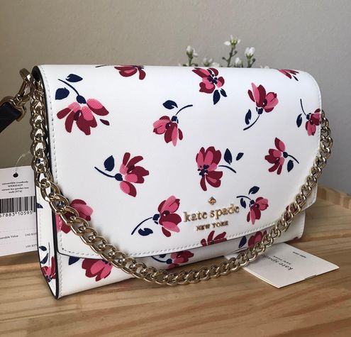 Kate spade carson tea garden toss convertible crossbody white floral +  wallet