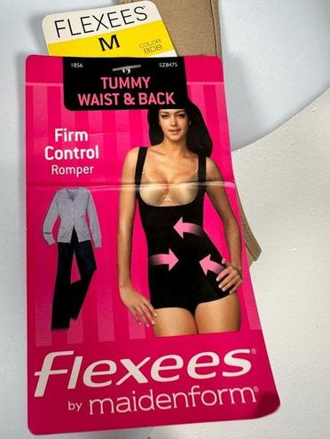 NWT Flexees Maindenform Romper Tummy Waist Back Nude Medium Firm Control  1856 - $19 New With Tags - From Anne