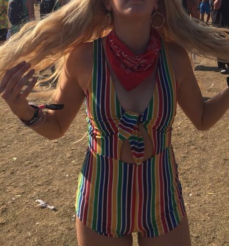 rainbow romper forever 21