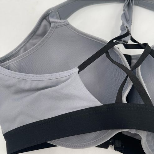 Victoria's Secret sport VSX black & gray racerback sports bra size 34DD