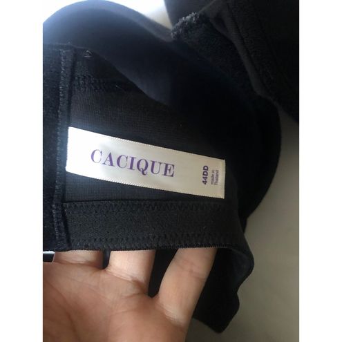 Cacique Black Bra 44DD Size 44 E / DD - $17 - From loreto
